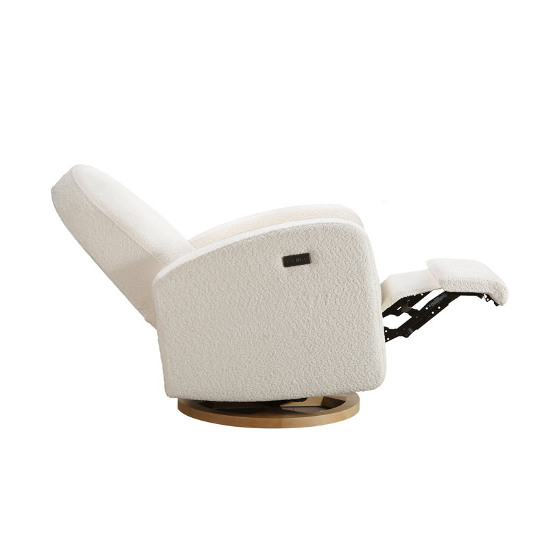 Bea Swivel Glider Recliner in Vanilla, Vanilla