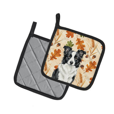 Paire de supports à casseroles Blue Merle Border Collie