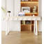 Bureau français de style crème avec plateau en pierre frittée-680393755