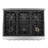 Cosmo 36 in. Vista Collection 5.4 cu. ft. Gas Range, 6 Burners, Convection Oven, LED Light Panel in Modern Stainless Steel