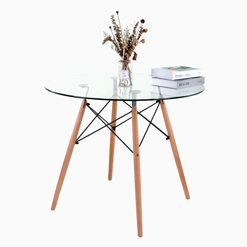 Round Glass Top Dining Table