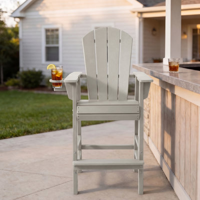 Chaise de bar Adirondack avec porte-gobelet