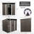 6Ft X 5Ft Outdoor Metal Storage Shelf - Galvanized Steel Frame, Panels, Transparent Cover, Sliding Door With Padlock, Easy Assembly Unit Tote Iron Build, Robust Paneling, Lock, Shed-125090426