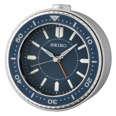 QHE184LLH Alarm Clock, Metallic Blue