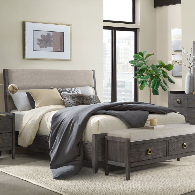 Raavi Solid Wood Platform Bed, King