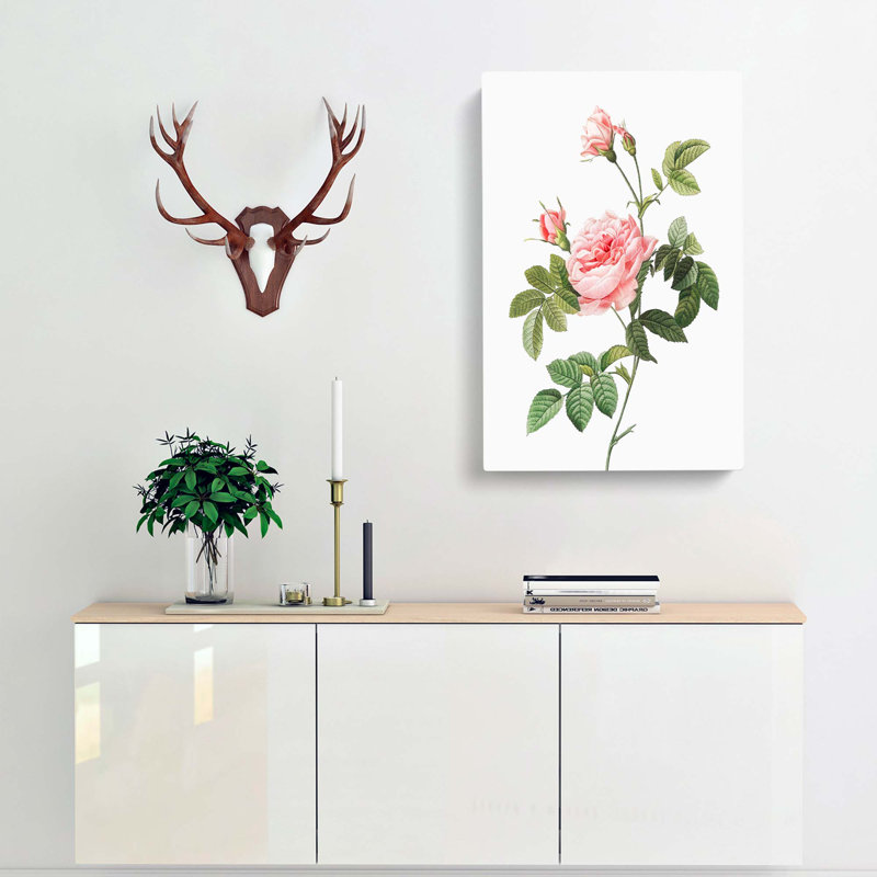 Rose Turbine by Pierre-Joseph Redoute - Wrapped Canvas Print, 60cm H x 40cm W x 3cm D