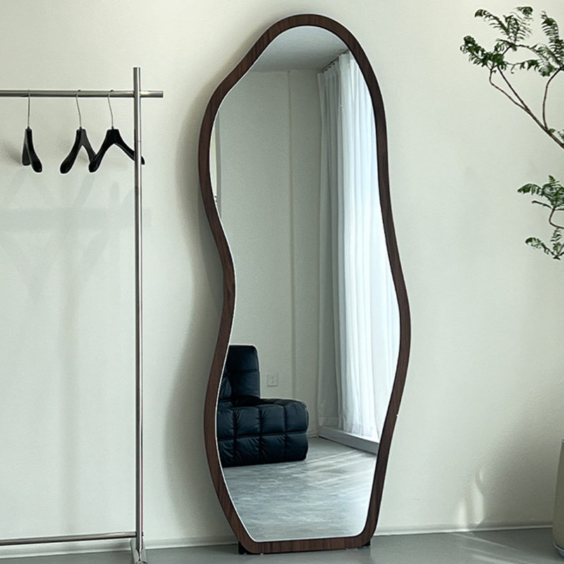 Miroirs pleine grandeur en bois manufacturé de forme libre, 70,87 po x 23,62 po