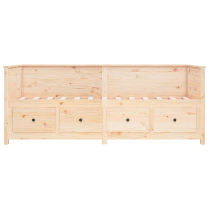 Farreli Solid Wood Ddaybed, Brown, 90 x 200 cm