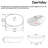 Deervalley 22" X 16" Boat-Shaped Ceramic White Vessel Sink Bathroom Sink With Gold Striped Edges
