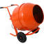 Mélangeur de ciment portatif horizontal 224 8CUFT, mélangeur de béton portatif 115V-60HZ, couleur orange