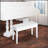 Elegant Duet Piano Bench With Fufaux Leather Padded Cushion And Sturdy Wooden Frame, Button Tufted For Comfort And Style.-840295388