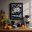 Moonlit Lotus Bloom Botanical - Framed Print-85126259-85126265