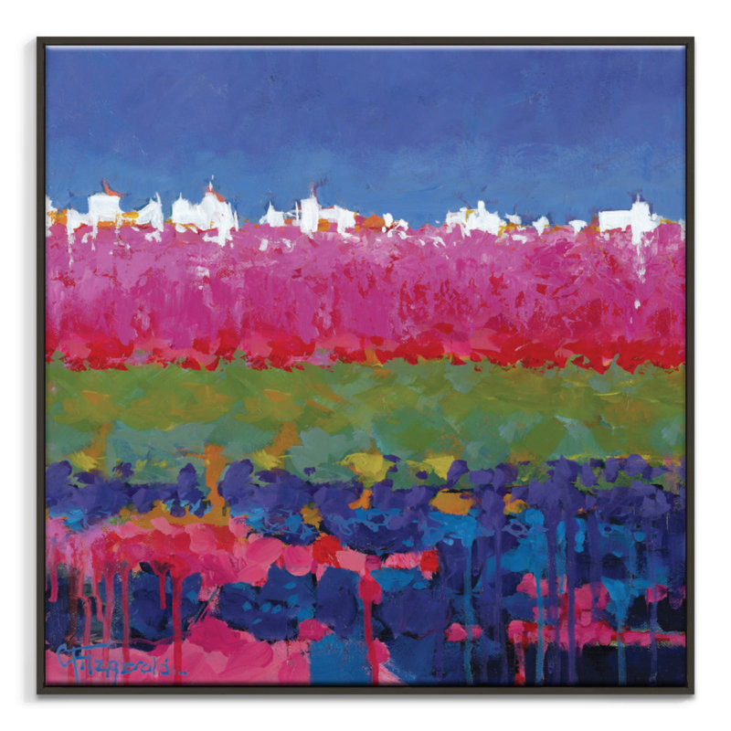 Summer Dance by Catherine Fitzgerald - Painting on Canvas, Timber, 41cm H x 41cm W