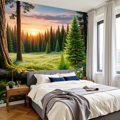 Papier peint adhésif Cottagecore Serene Forest