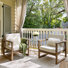 Marengo Modern Rustic Deep Seating Sustainable Acacia Wood Patio Club Chair with Water-Repellent Cushions