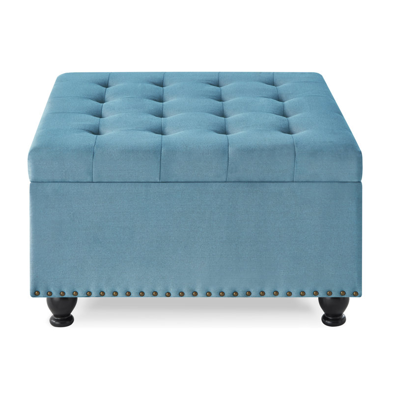 Storage With Cover And Construction - Blue Elegant Design, Light Blue
