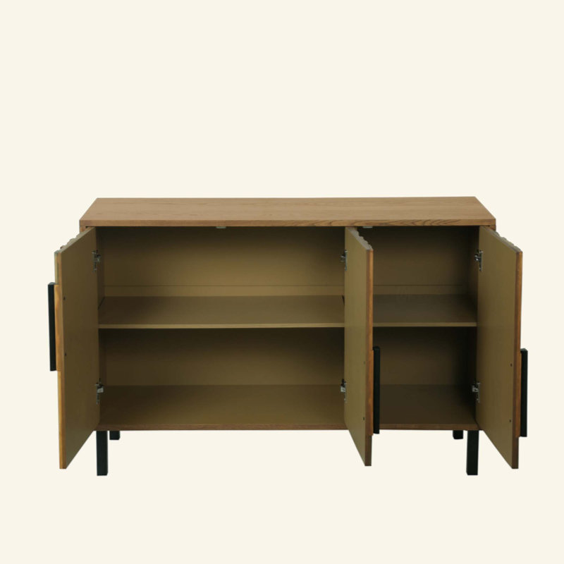 Buffet Farmhouse Rustic, 30.98" H x 47.2" W x 15.75" D, Natural Ash