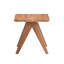 Table de bout décontractée de style Mid-Century décontracté et élégant avec finition naturelle