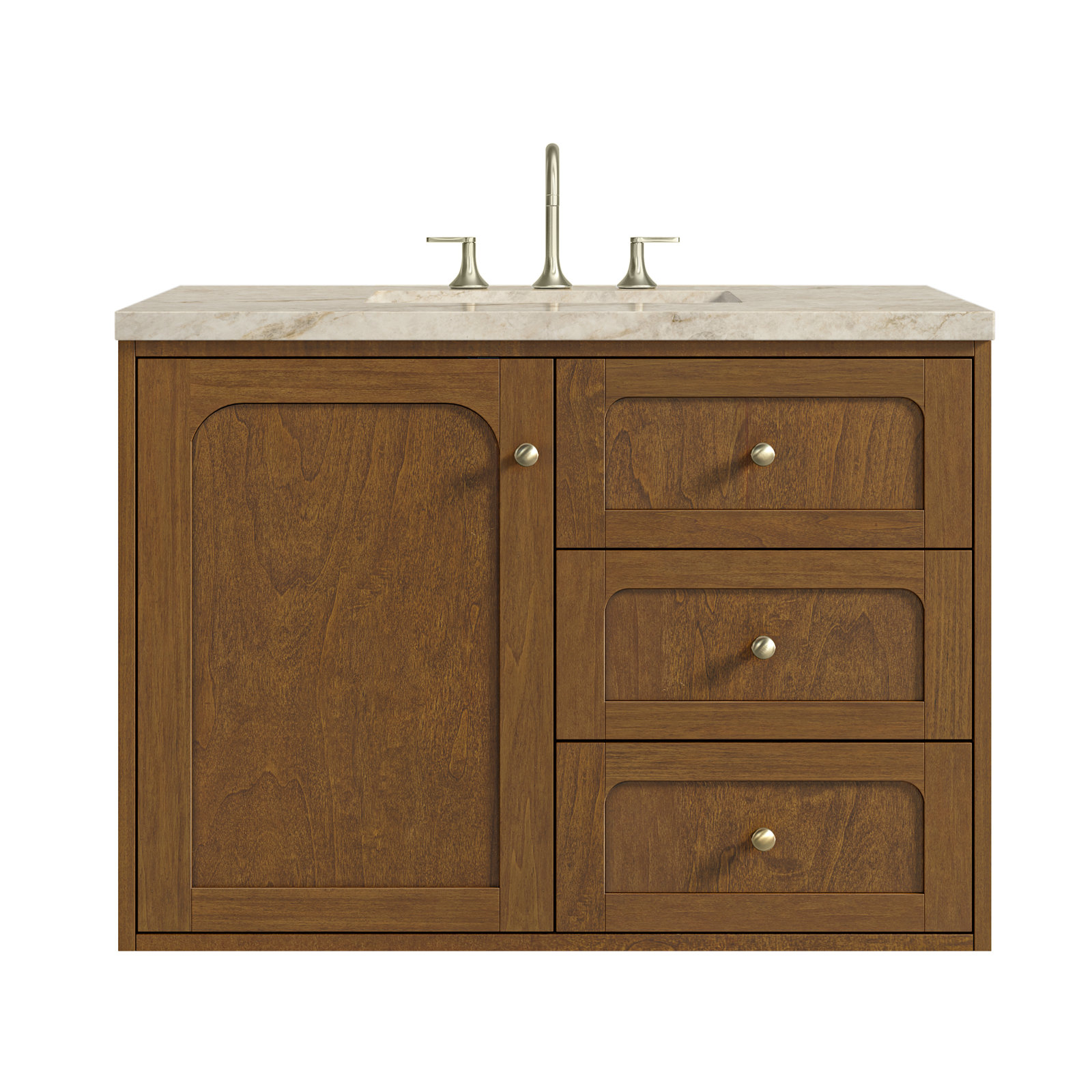 Laurent 36'' W Single Vanity, 8" Widespread, Tajnar, Honey Brown