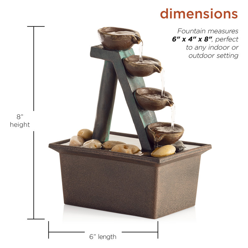 Grassmere Outdoor Weather Resistant Tabletop Fountain
