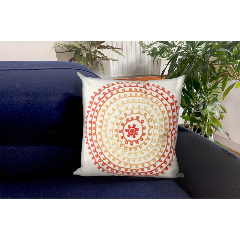 Outdoor Square Pillow Cover & Insert, 20" x 20", Ivory
