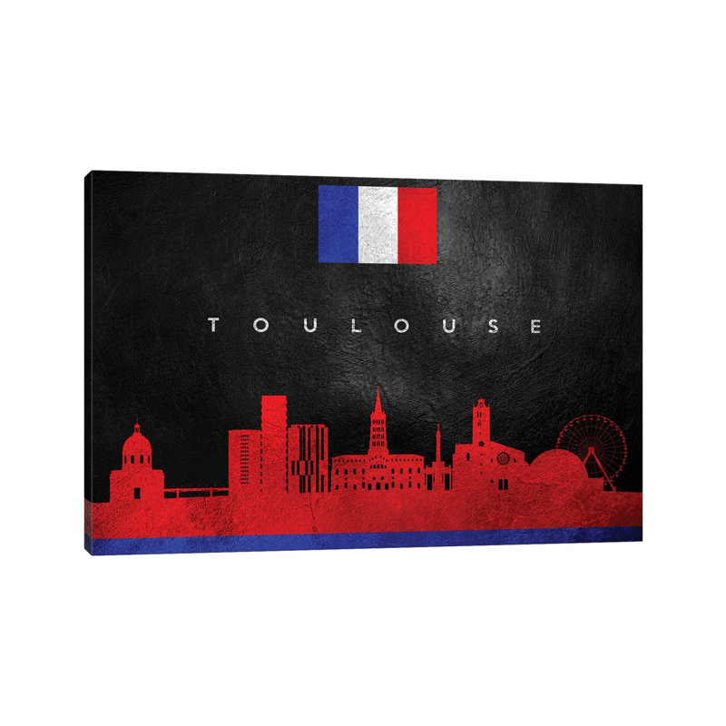 Toulouse France Skyline by Adrian Baldovino - Gallery-Wrapped Canvas Giclée on Canvas, 20.32 cm H x 30.48 cm W, No Frame