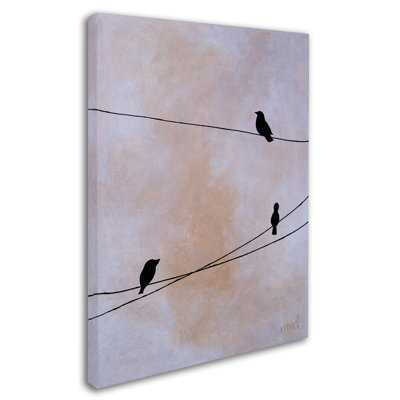 Waldos «Bird on Wire White», impression sur toile tendue