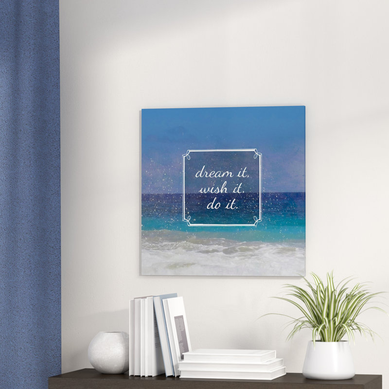 « beach citations ii », art textuel sur toile, H 12 po x l 12 po x P 1,5 po