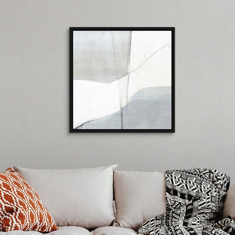 "Bordeaux III" par Joshua Schicker - impression sur toile, H 32 po x l 32 po x P 1,75 po, Cadre flottant noir