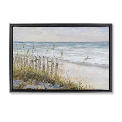 Toile flottante encadrée "Beach Tide Pools" par Julie DeRice