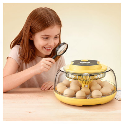 18 Egg Incubator, Automatic Egg Turner With LED Candler, Temperature & Humidity Control, 360° View Clear Window, Auto Water Refill, Poultry Eggs Incubators For Hatching Chicks Ducks Goose Quail