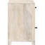 Armoire en bois de manguier avec tiroir au fini beige blanchi pour la chambre à coucher