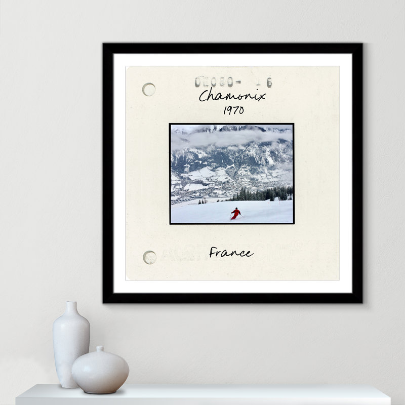 Chamonix par CAD Designs, 37.5'' W x 37.5'' H, Matted Print, Noir satiné