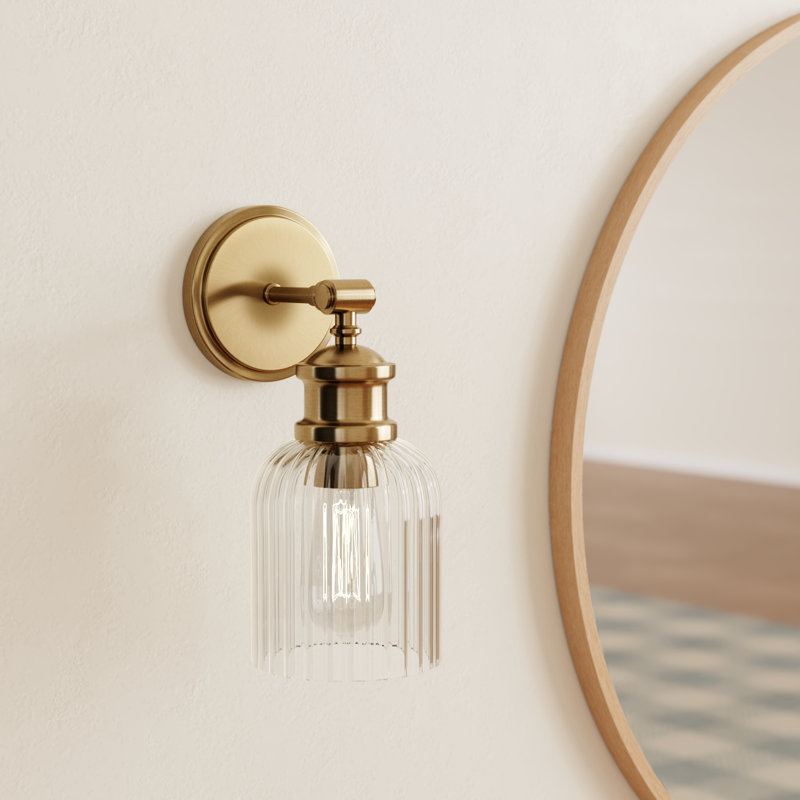 Ria 1 - Light Dimmable Armed Sconce in Brass, Brass