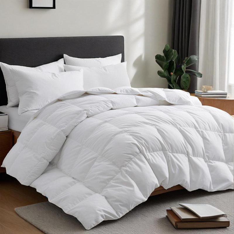 Year-Round White Goose Down Duvet, Twin