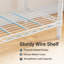 Nicholaos 180cm H x 154cm W Metal Clothing Rack with 6 Shelves, 3 HangRods, and 4 Fabric Drawers-685213083