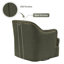 Fauteuil demi-tonneau pivotant en cuir véritable Anselmo Fazio-2136898951