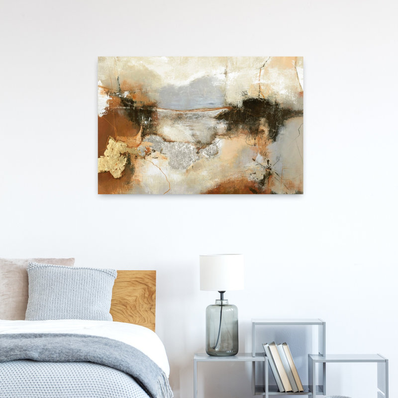 Rusty, art contemporain abstrait, H 24 po x l 36 po