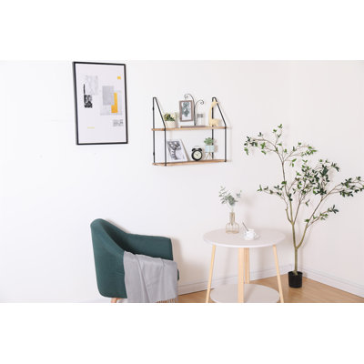 Gardenia Floating Shelf With Metal Brackets