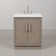 Hugo 30 In. Single Sink Carrara White Marble Countertop Vanity In Grey Oak With Gooseneck Faucet