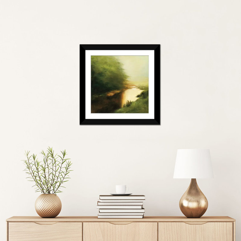« spring matinée », impression sur toile, Papier d'art encadré noir, Blanc, H 24 po x l 24 po x P 1 po