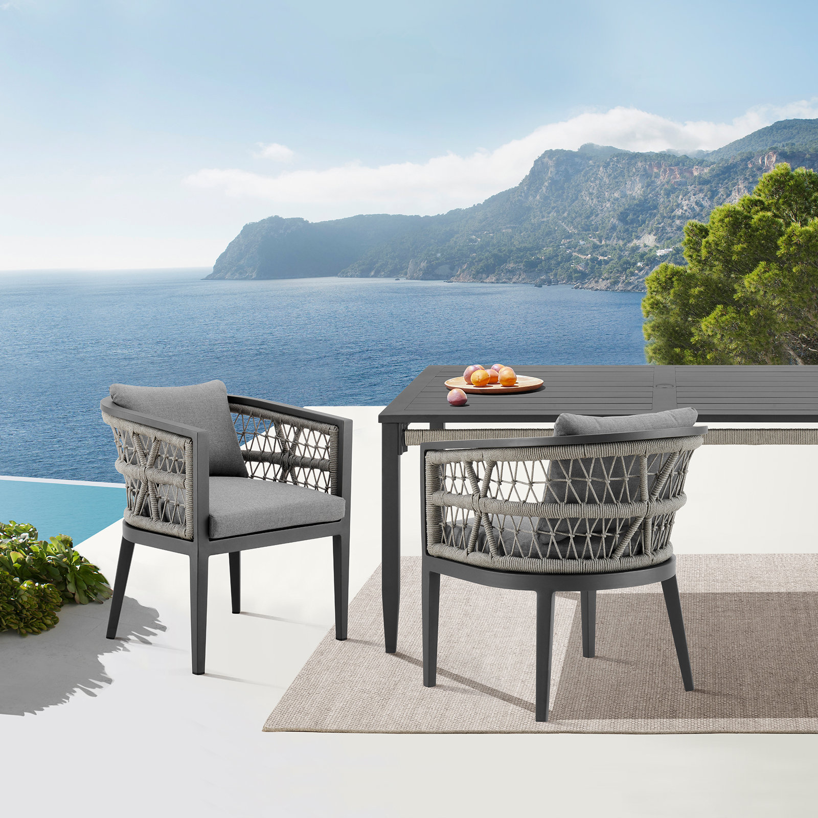 Evalyn Premium All-Weather Wicker Outdoor Dining Armchair with Cushion