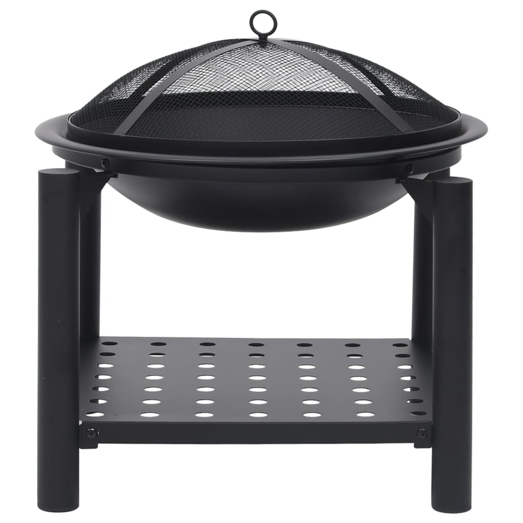 Toolleen Fire Pit with Poker 54x54x55 cm Steel