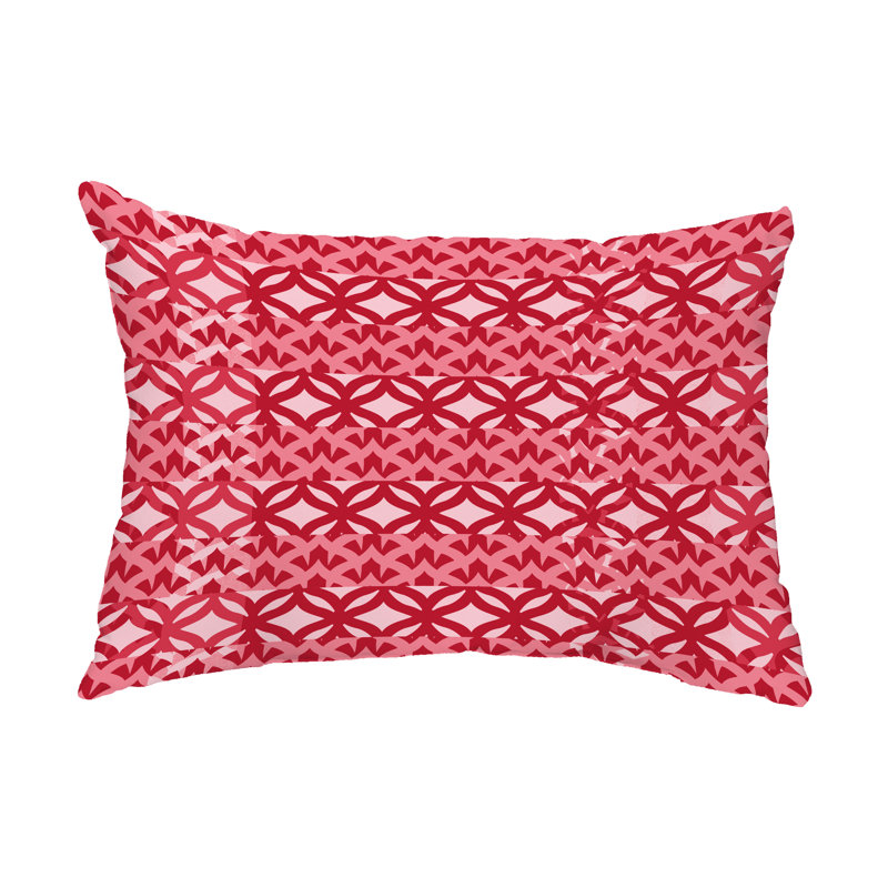 Housse et coussin rectangulaires d'extérieur simple Greeko, Rouge