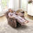 37.4" Wide Compact Swivel Rocker with Heat and Massage Durable Lounge Reclining Chair(Set of 2)-88087084