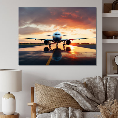Photo prête à décoller de l'avion - impressions sur toile modernes
