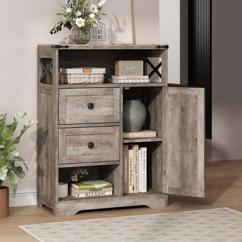 Farmhouse Storage Cabinet, Gray