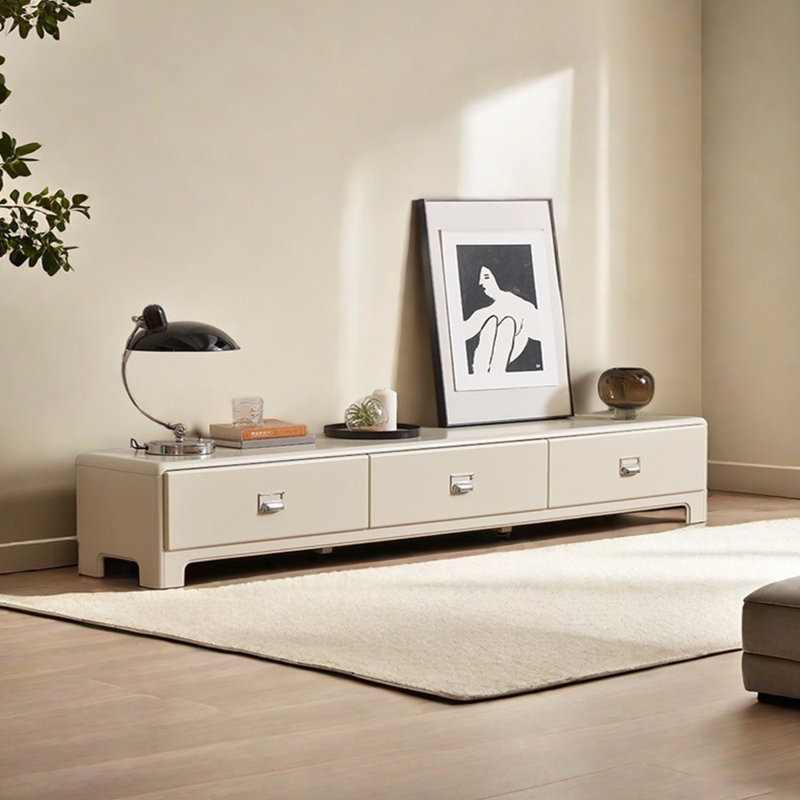 Meuble télé de style crème, 86.61"