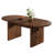 62.99-Inch Oval Solid Wood Dining Table For Dining Room, Kitchen