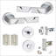 Modern Nova Design Premium Bathroom Door Handles on Round Rose